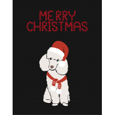 MERRY CHRISTMAS T-SHIRT SIMPLE DOG DESIGN