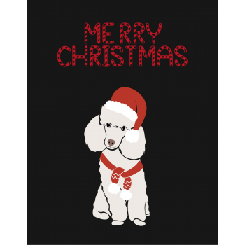 MERRY CHRISTMAS T-SHIRT SIMPLE DOG DESIGN