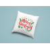 MERRY CHRISTMAS PILLOW WITH GLITTER DESIGN